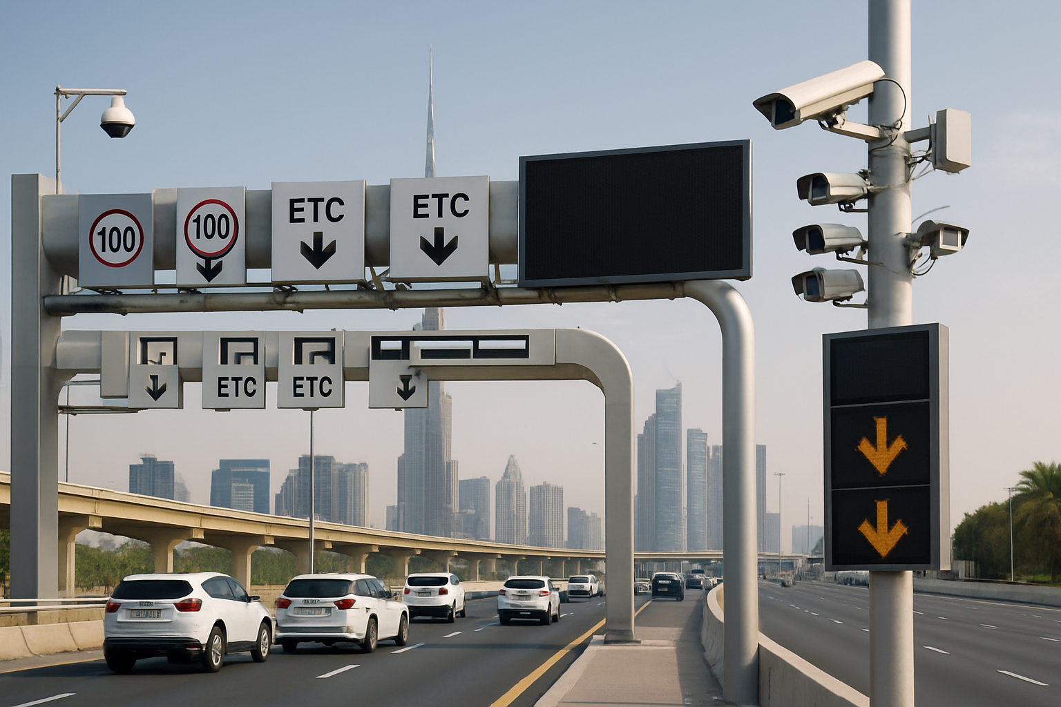 Modern traffic management at Dubai toll roads